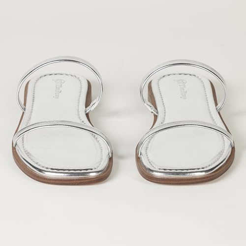 Women's Paris Square Toe Two Strap Flat Sandal