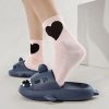 Men's and Women's Shark Slides Cloud Slippers Summer Novelty Open Toe Slide Sandals Anti-Slip Beach Pool Shower Shoes with