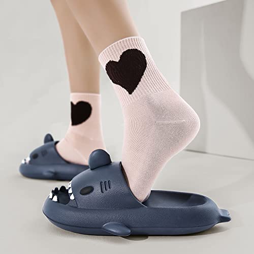 Men's and Women's Shark Slides Cloud Slippers Summer Novelty Open Toe Slide Sandals Anti-Slip Beach Pool Shower Shoes with