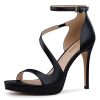 Stiletto Women High Heels: 4.3 Inch Comfortable Heels Prom Party Wedding, Peep Toe Platform Heels, Black White Silver Gold