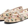Womens Mesh Ballet Flats Mary Jane Fishnet Ballerina Buckle Strap Comfortable Causal Dress Shoes