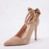 Womens High Heels Bow Tie Back Sexy Stiletto Ankle Strap Wedding Dress Pumps Shoes