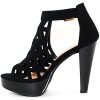 Open Toe Ankle Strap Sandal – Western Bootie Stacked Heel Open Toe Cutout Shoes