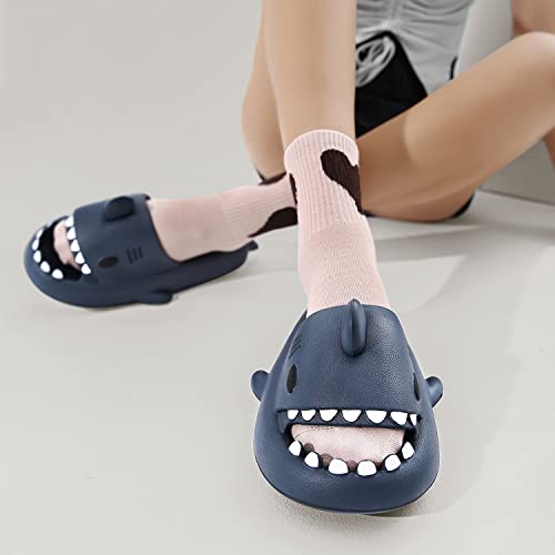 Men's and Women's Shark Slides Cloud Slippers Summer Novelty Open Toe Slide Sandals Anti-Slip Beach Pool Shower Shoes with