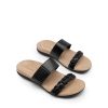 Women's Arch Support Slides Flat Sandals Soft Cushion Slippers With Adjustable Straps