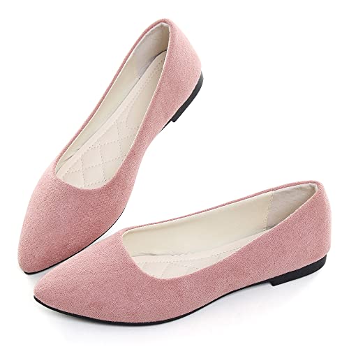 Women Pointed Toe Ballets Flats Comfort Slip On Walking Shoes for Driving