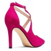 Womens 4" Pointed Toe D'Orsay Pumps Stilettos High Heel Crossed Ankle Strap Dress Shoes