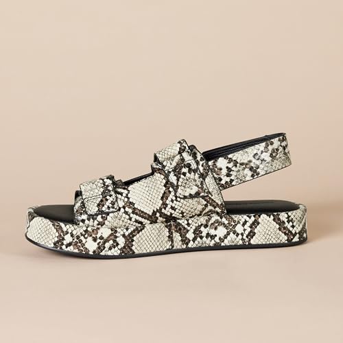 Women's Adjustable Triple Strap Flat Platform Sandal