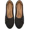 Ballet Flats Shoes for Women: Dressy Bow Knit Flats Comfortable Slip On Walking Shoes for Wedding Working Driving