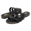 Women's Flat Sandals Dressy Open Toe Round Toe Slide Sandals Comfortable Casual Beach Slip on Slippers for Summer