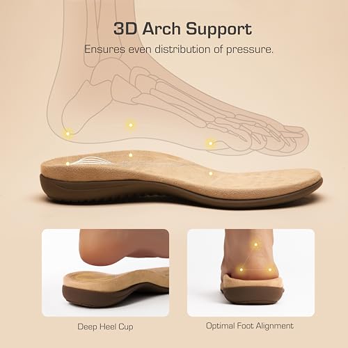 Women's Arch Support Slides Flat Sandals Soft Cushion Slippers With Adjustable Straps
