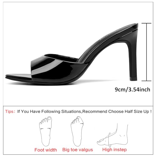 Women's Sandals Heels Mule High Heels Pointed Open Toe Sandals Sexy Slip on Heeled Summer Casual Wedding Prom Party Comfortable