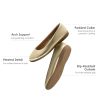 Womens Comfortable Ballet Flats, Business Office Dress Shoes, Dressy Round Toe Slip On Work Flats