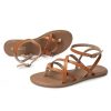 Women's Summer Strappy Flat Sandals, Adjustable Casual Fisherman Sandal with Open Toe Slingback Gladiator Sandals
