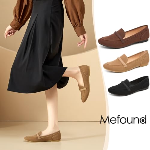 Women's Flats Shoes Ballet Flats Fashion Round Toe Comfortable Flats Dressy Slip on Loafers for Women