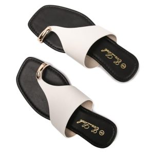 Women's Slide Sandals Ring Toe Flat Sandals Slip On Sandals Open Toe Flip Flop Thong Sandals Casual Summer Beach Sandals