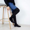 Women's Over Knee High Boots Warm Winter Long Boot with Side Zipper Back Lace Fashion Thigh High Boots