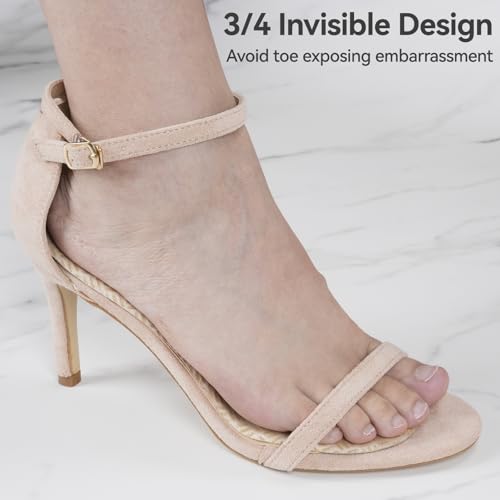 Gel High Heel Arch Support Inserts Women, Invisible Sandal Insoles, Adhesive Inserts for Flat Feet Dress Shoes Anti-Slip, 2