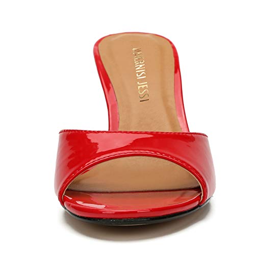 Unisex Men's Women's Kitten Heel Mules Slide Slip On Dress Sandals