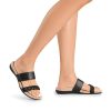 Women's Arch Support Slides Flat Sandals Soft Cushion Slippers With Adjustable Straps