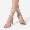 High Heels Stilettos for Women - Strappy Gladiator Sexy Square Toe Open Toe Dressy Pumps Sandals