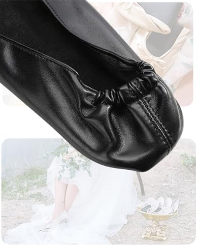 Stylish Foldable Ballet Flats for Women Portable Roll Up Travel Shoes for Wedding Bridesmaid Includes Carrying Pouch