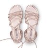 Lace-up Gladiator Sandals Strappy Dressy Summer Flat Sandals for Women