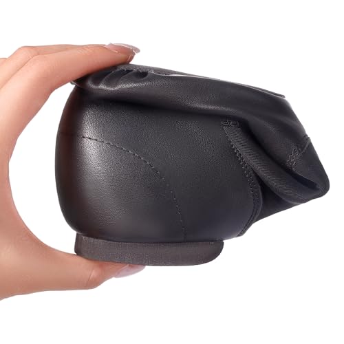 Unisex Jazz Shoe Leather Upper Women and Men's Slip-on Dance Shoes