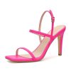 Women's Strappy High Heeled Sandals Open Toe Ankle Strap heels Comfy Weddings Shoes