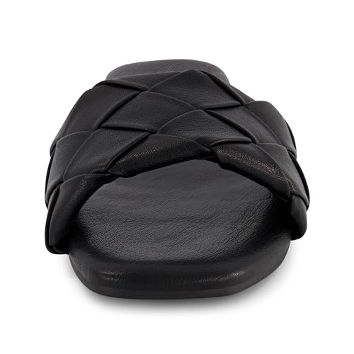 Franca Woven Slide Sandals Women Dressy or Casual with Memory Foam | Comfortable Summer Shoes for Women | Lightweight Slip-On