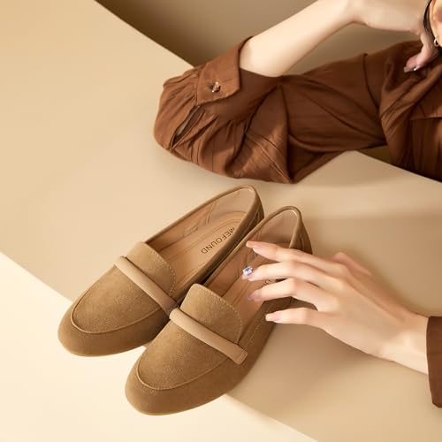 Women's Flats Shoes Ballet Flats Fashion Round Toe Comfortable Flats Dressy Slip on Loafers for Women