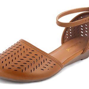 Womens Roman Ankle Strap Cage Closed Toe Flat Sandals