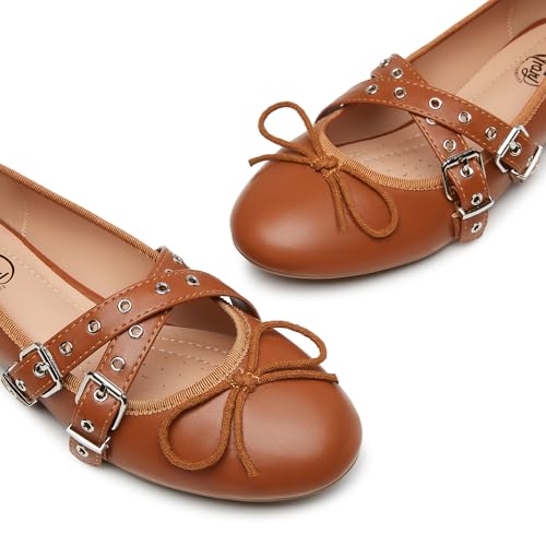 Women's Mary Jane Shoes, Memory Foam Ballet Flats, Black