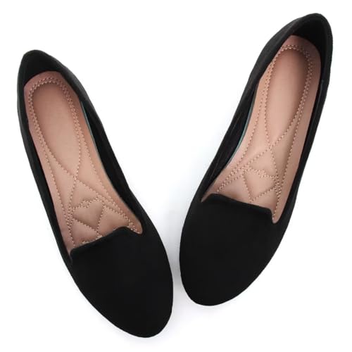 Women's Flats Classic Candy Colored Cute Slip On Ballet Shoes Soft Solid Dress Flat Shoes