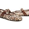 Leopard Flats for Women Mesh Flats Ballet Flats Mary Jane Flats Women's Dress Shoes Ballet Shoes