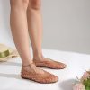 Women's Jelly Ballet Flats Mesh Casual Comfortable Jellies Shoes Clear Hollow Breathable Sandals