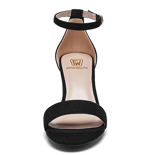 Women Open Toe Low Chunky Short Heels Ankle Strap Block Heel Sandals Party Dress Wedding Pump Shoes
