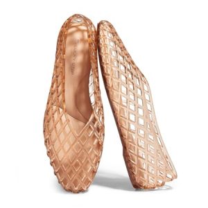 Women's Jelly Ballet Flats Mesh Casual Comfortable Jellies Shoes Clear Hollow Breathable Sandals