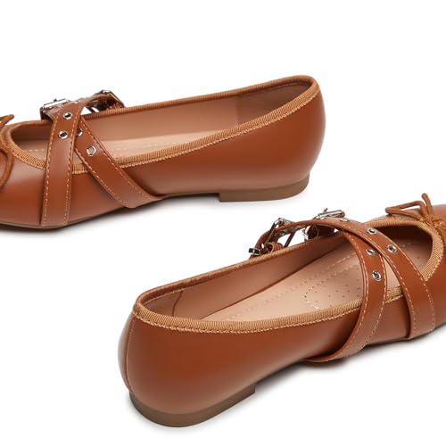 Women's Mary Jane Shoes, Memory Foam Ballet Flats, Black