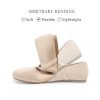 Knit Flats for Women Square Toe Flats Casual Ballet Flats with Ankle Strap,Mary Jane Shoes Women Comfortable for Dressy Office