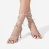High Heels Stilettos for Women - Strappy Gladiator Sexy Square Toe Open Toe Dressy Pumps Sandals
