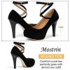 Fashion Vintage Womens Small Bowtie Platform Pumps Ladies Sexy High Heeled Shoes