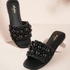 Black White Sandals Women Flat Sandals Comfortable Womens Slide Sandals Fashion Flat Sandals for Women 2025 Summer