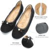 Women's Comfortable Ballet Flats Round Toe Flat Shoes for Women Bow Dressy Flats Shoes with Arch Support Insole