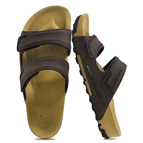 PIRO Unisex Orthoheel High Density Gel Slide Sandals Water Release Sole