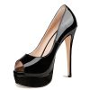 Women's Platform Stiletto Heels Shoes Peep Toe Pumps 6 inch Heels for Dress Wedding Party