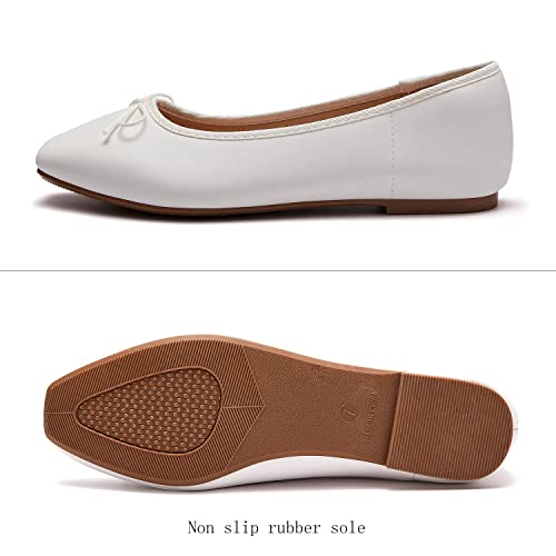 Women's Round Toe Ballet Flats Comfortable Bow Dressy Flats Shoes for Women