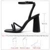 Block Heels Prom Heeled Sandals for Women Chunky Square Open Toe Strappy High Heels Ankle Strap Wedding Bridal Shoes High Heel
