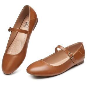 Mary Jane Ballet Flats, Black Flats for Women, Ankle Strap Dressy Comfortable Flats