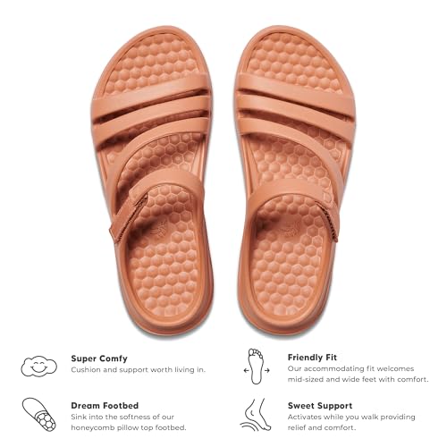 Women's Lakeshore Sandal - Beach Sandals for Women, Comfortable Footwear for Water with Arch Support, Slip On Waterproof Shoes